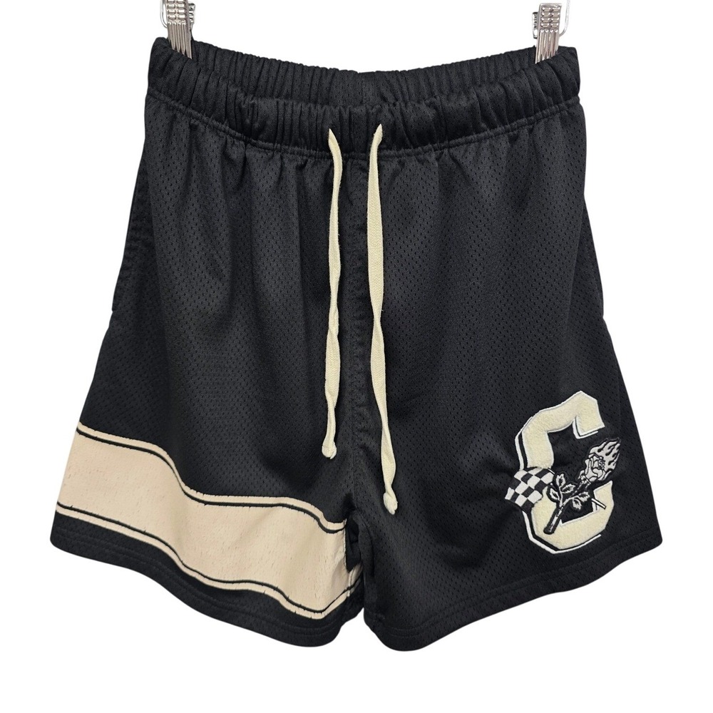 Civil Regime Basketball Mesh Shorts Men S Black Graphic Racing Rose Streetwear